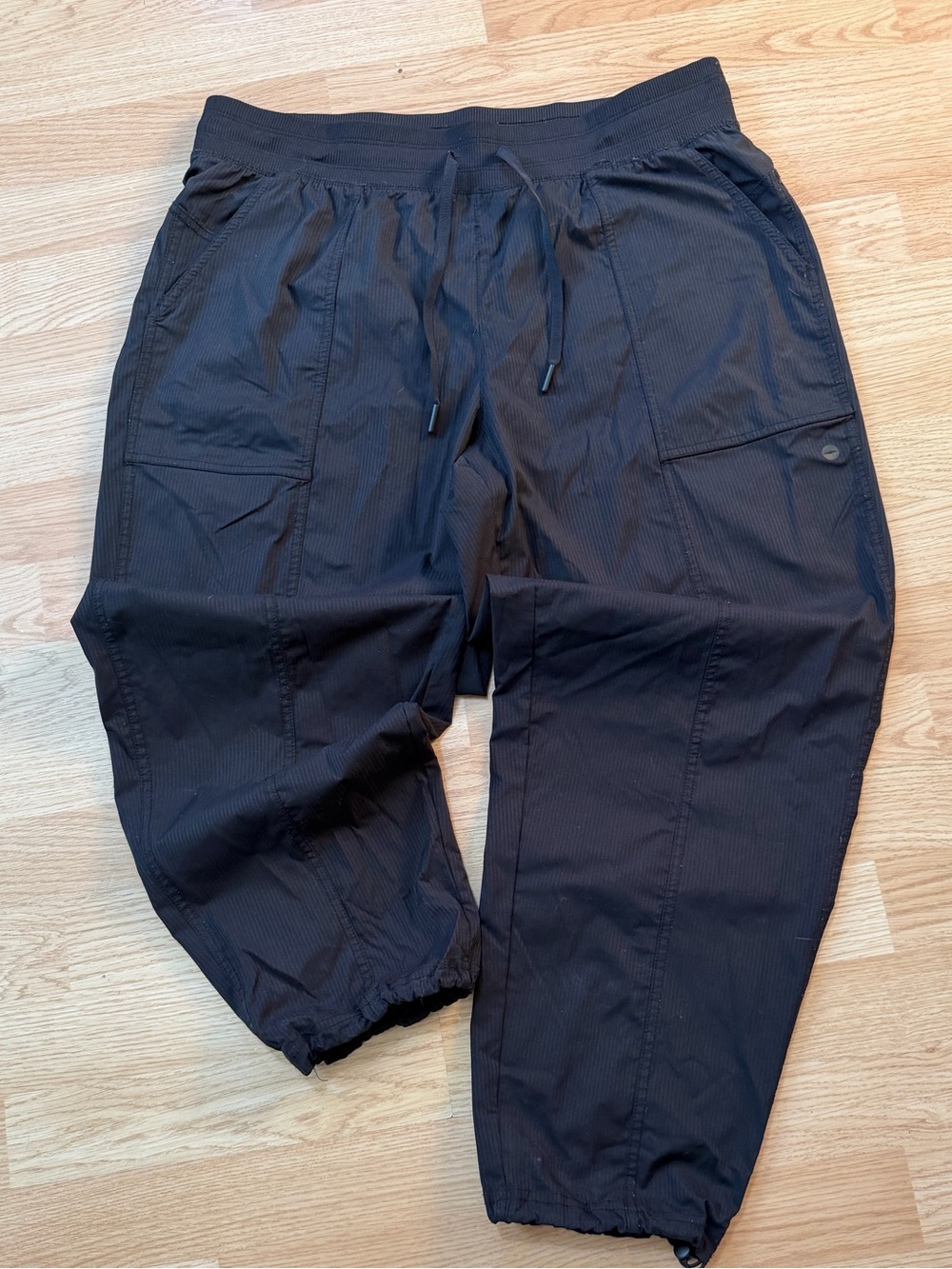 Avia Black Cargo Jogger Pants with Drawstring